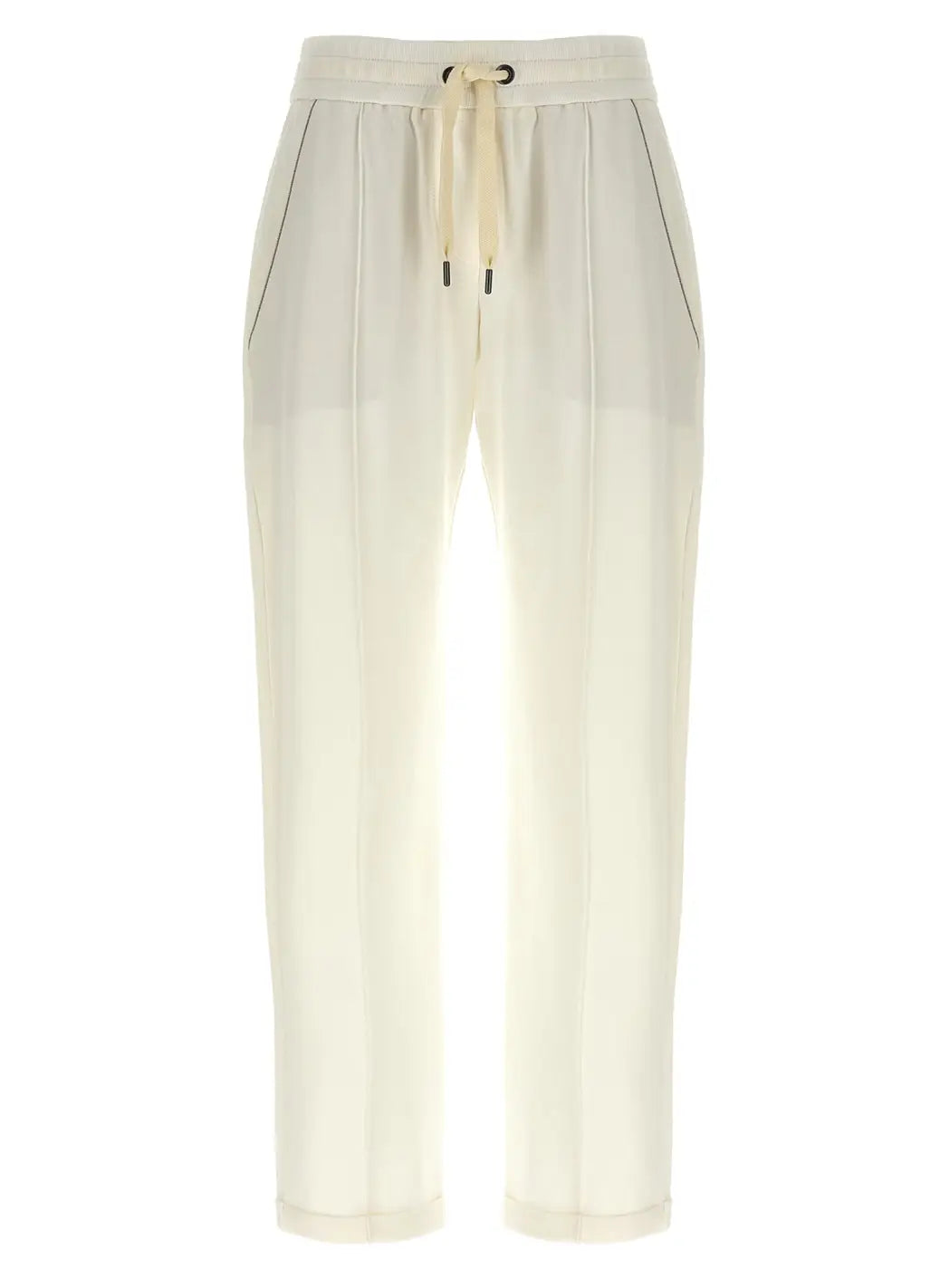 Brunello Cucinelli White Cotton Joggers (workout Pants)