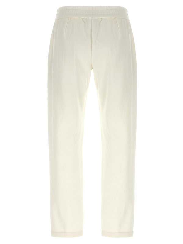 Brunello Cucinelli White Cotton Joggers (workout Pants)