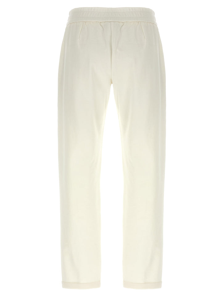 Brunello Cucinelli White Cotton Joggers (workout Pants)