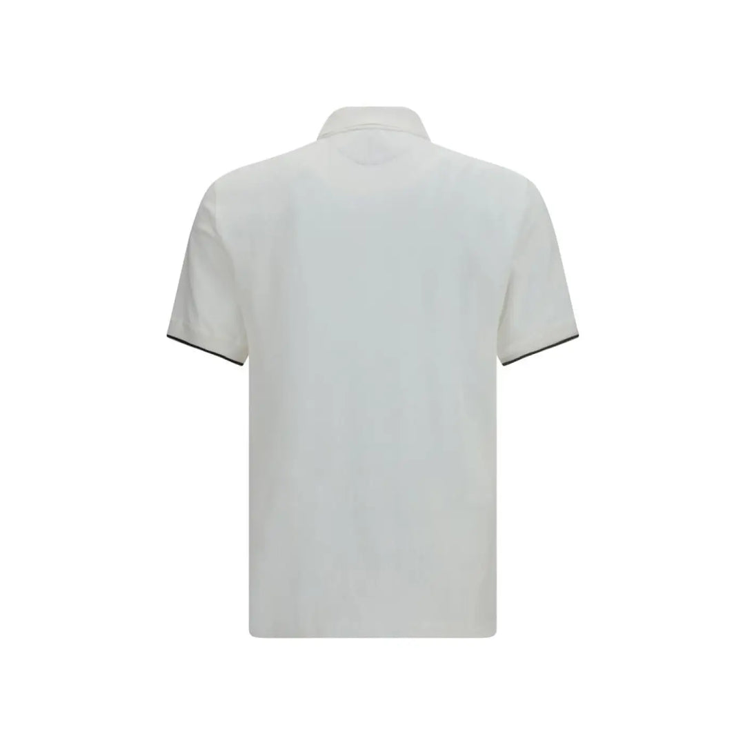 Brunello Cucinelli White Cotton Polo Shirt