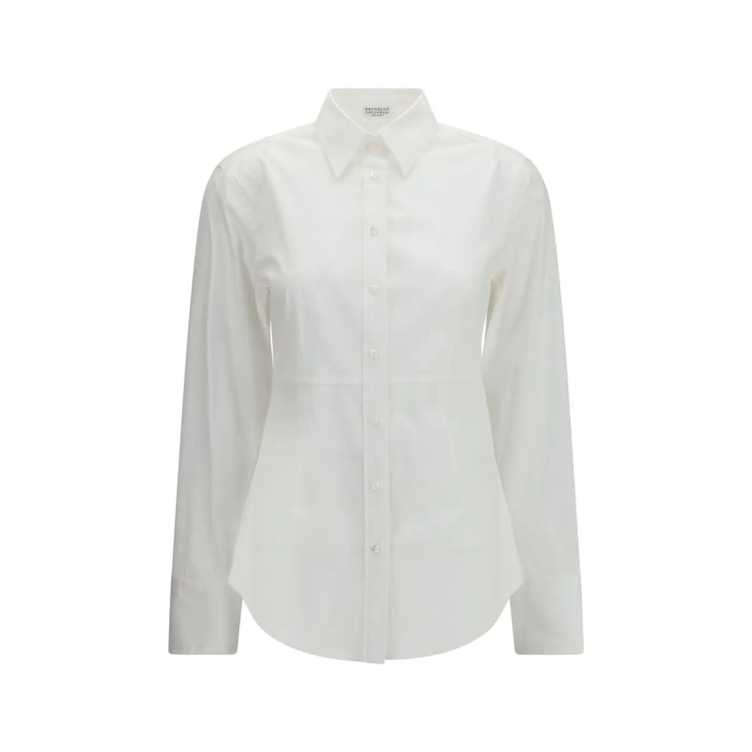 Brunello Cucinelli White Cotton Shirt