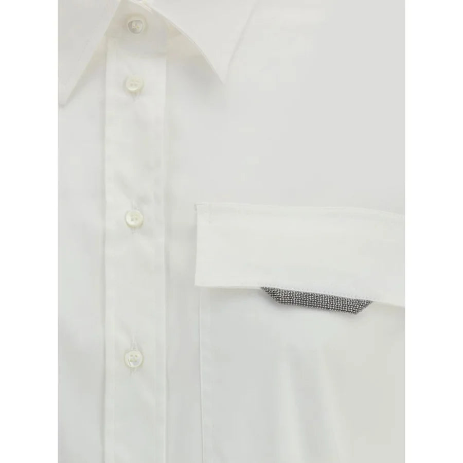 Brunello Cucinelli White Cotton Shirt