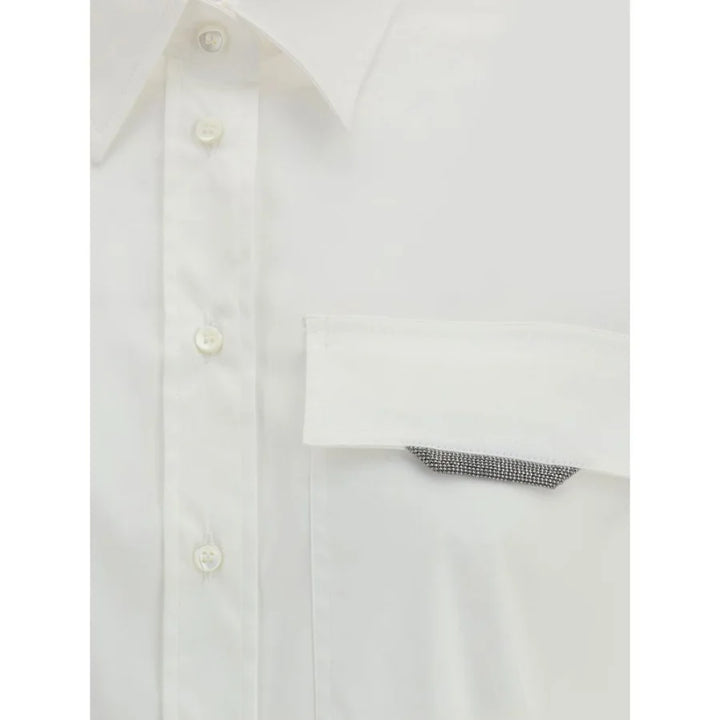 Brunello Cucinelli White Cotton Shirt