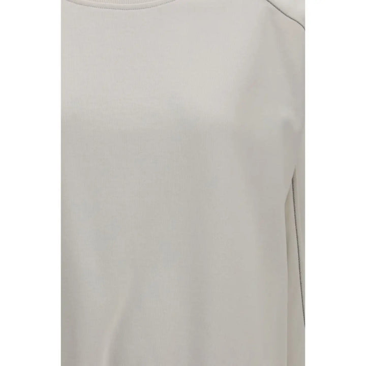 Brunello Cucinelli White Cotton Sweatshirt
