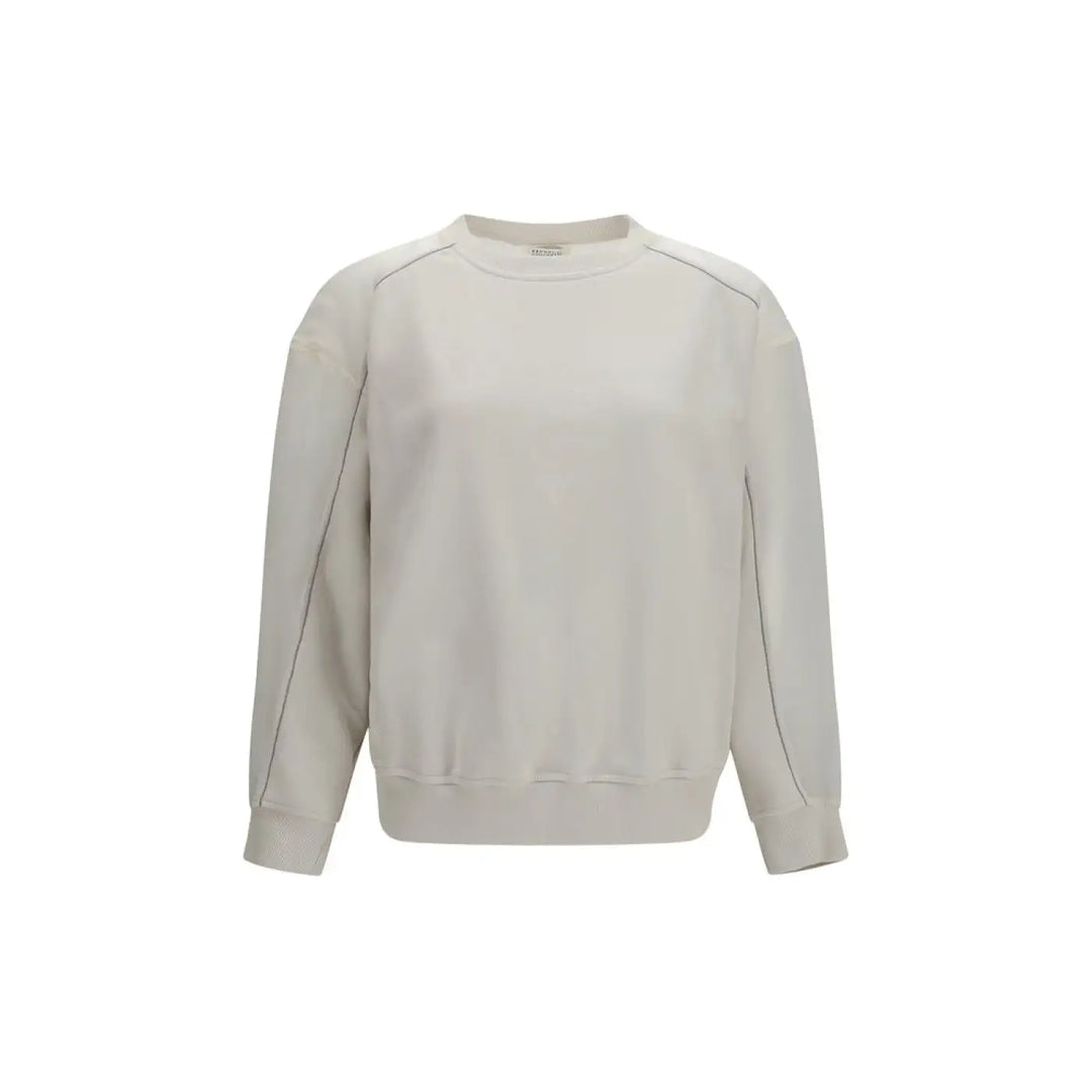Brunello Cucinelli White Cotton Sweatshirt
