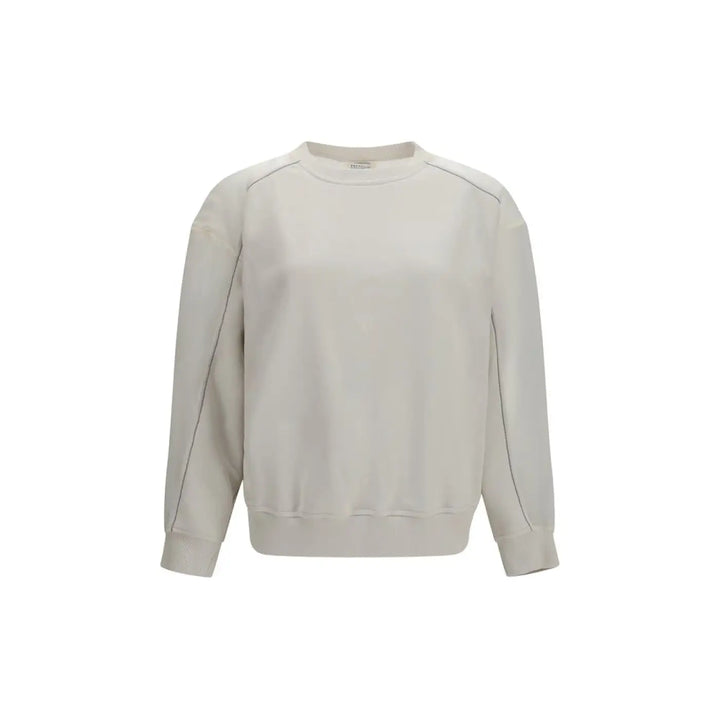 Brunello Cucinelli White Cotton Sweatshirt