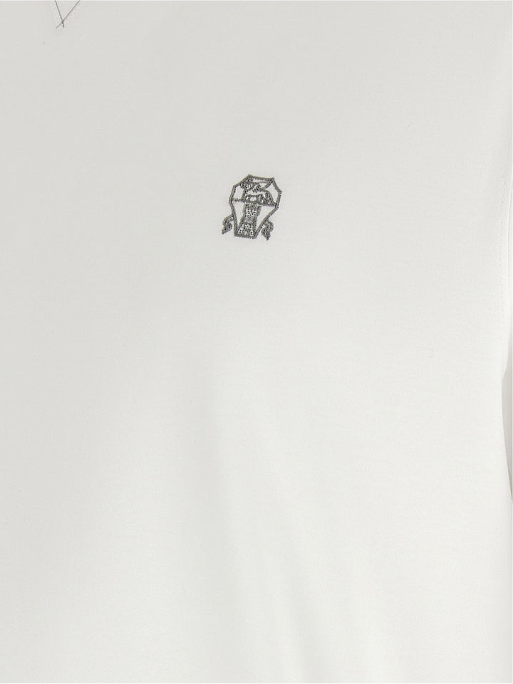 Brunello Cucinelli White Cotton T-shirt