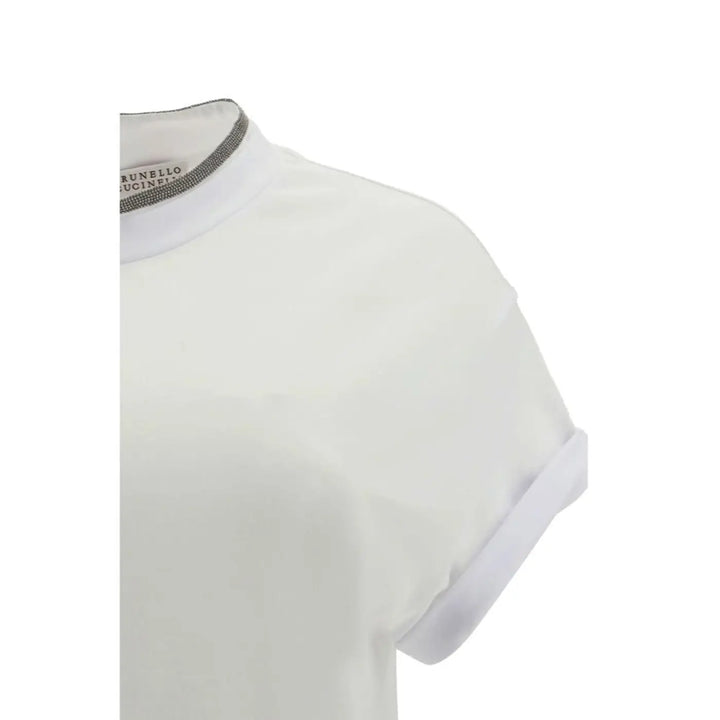 Brunello Cucinelli White Elastane T-shirt