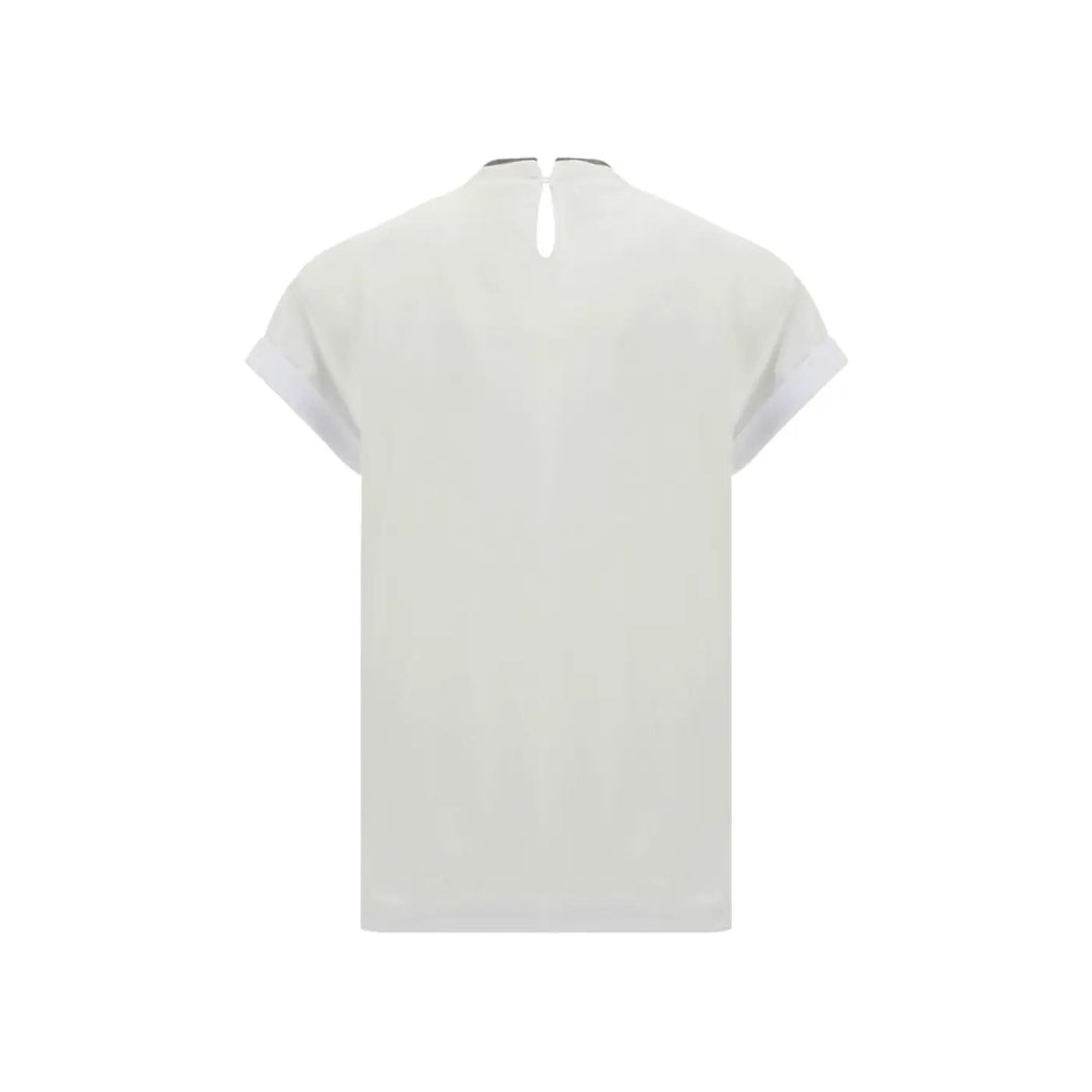 Brunello Cucinelli White Elastane T-shirt