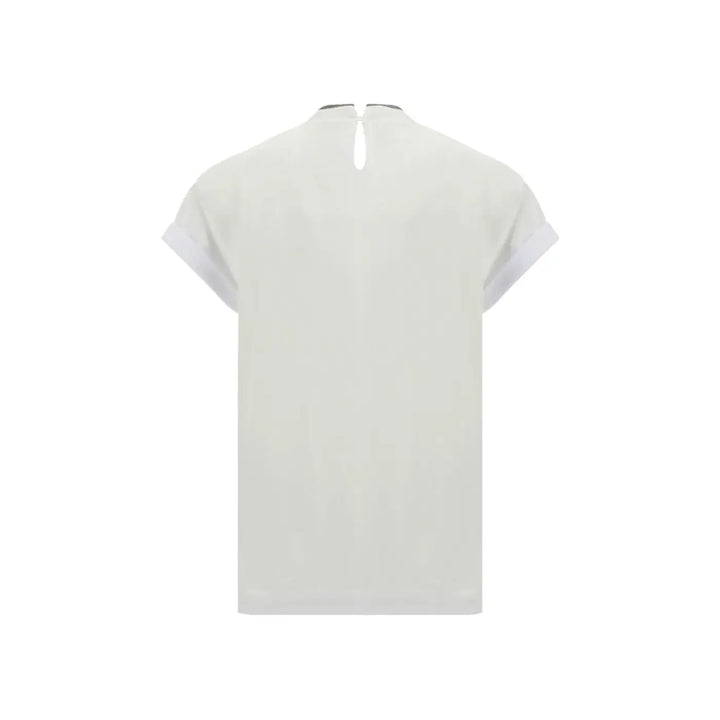 Brunello Cucinelli White Elastane T-shirt
