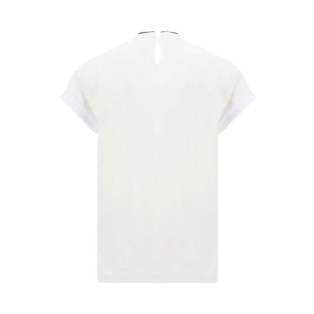 Brunello Cucinelli White Elastane T-shirt
