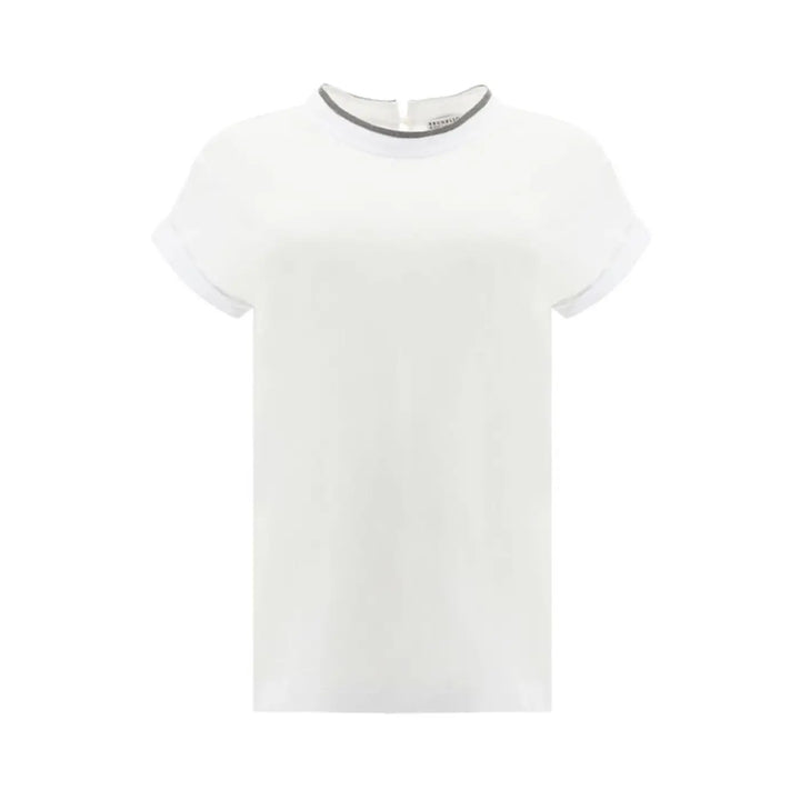 Brunello Cucinelli White Elastane T-shirt