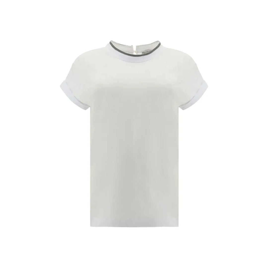 Brunello Cucinelli White Elastane T-shirt