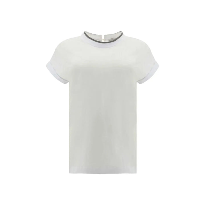 Brunello Cucinelli White Elastane T-shirt