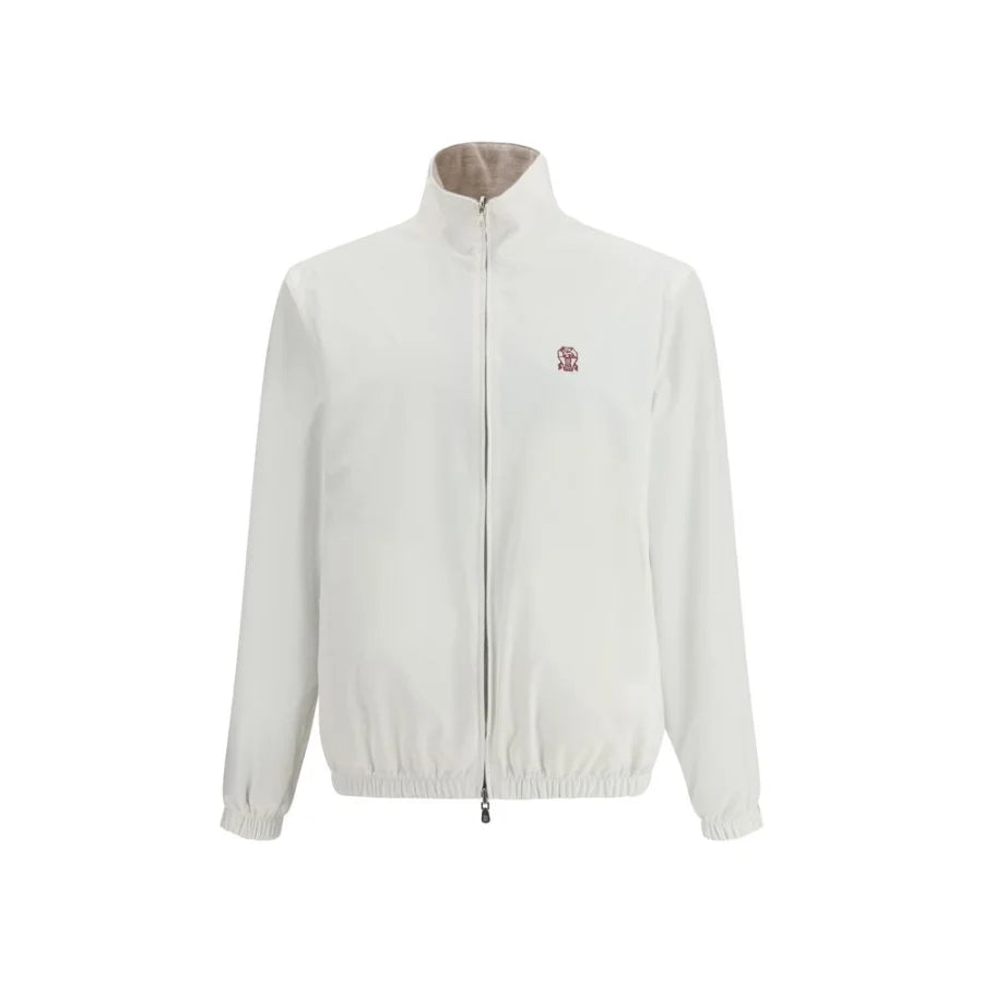Brunello Cucinelli White Polyamide Full-Length Jacket