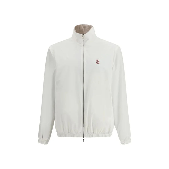 Brunello Cucinelli White Polyamide Full-Length Jacket