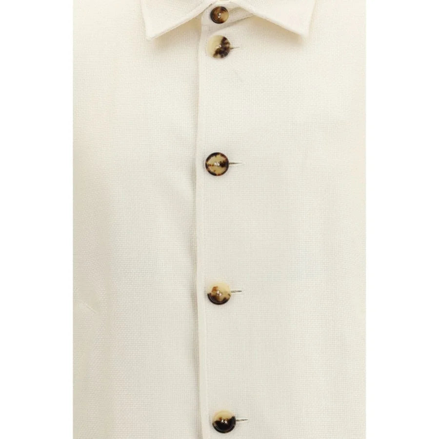 Brunello Cucinelli White Silk Shell Jacket