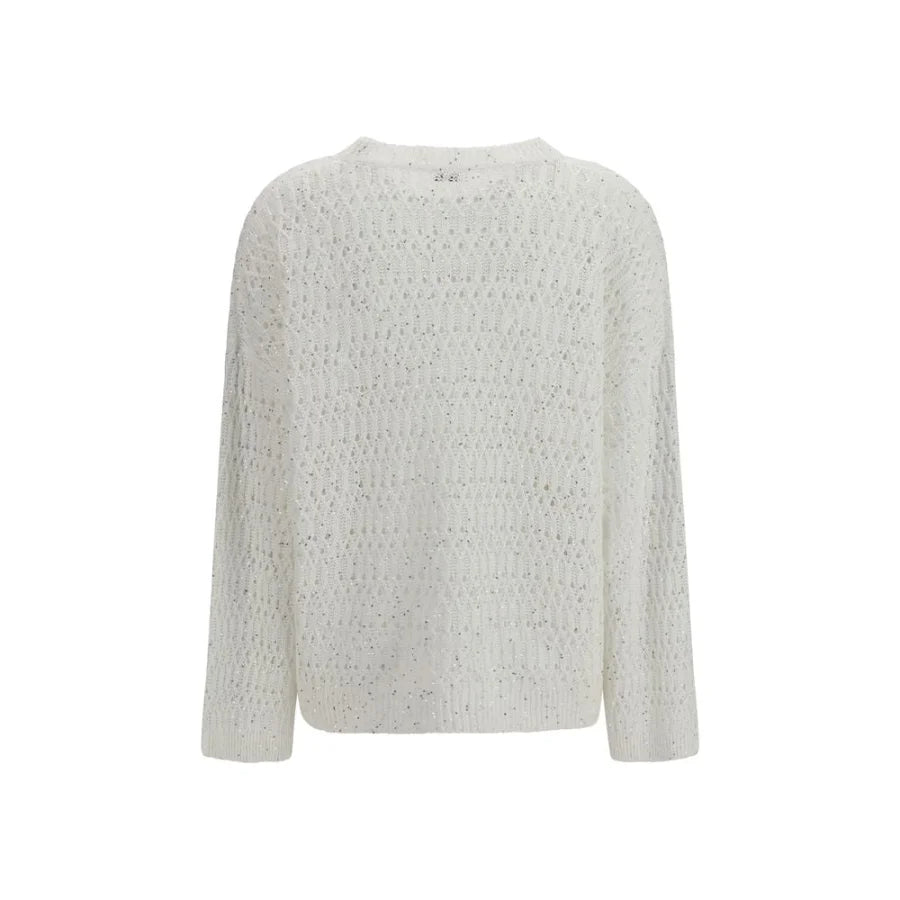 Brunello Cucinelli White Silk Sweatshirt