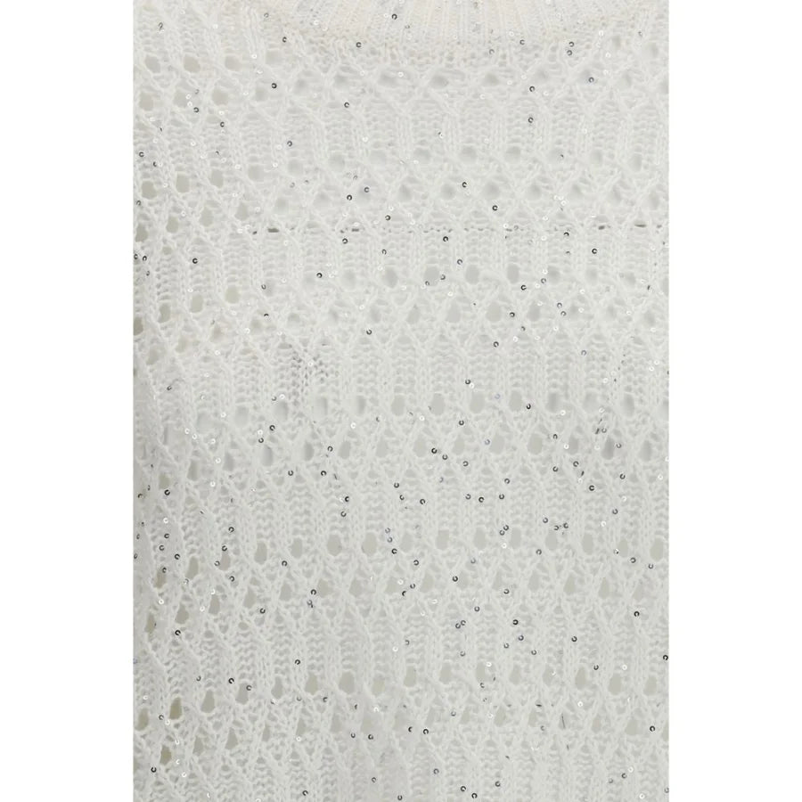 Brunello Cucinelli White Silk Sweatshirt