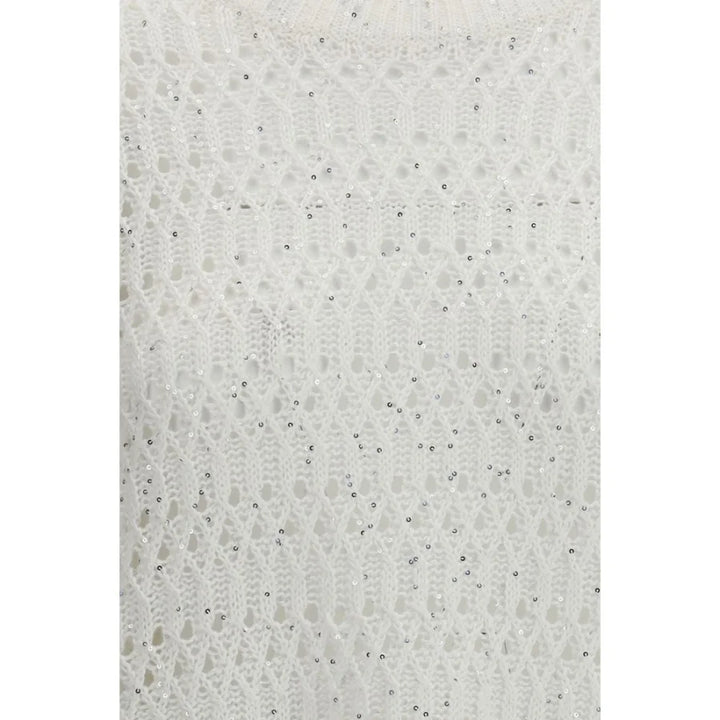 Brunello Cucinelli White Silk Sweatshirt