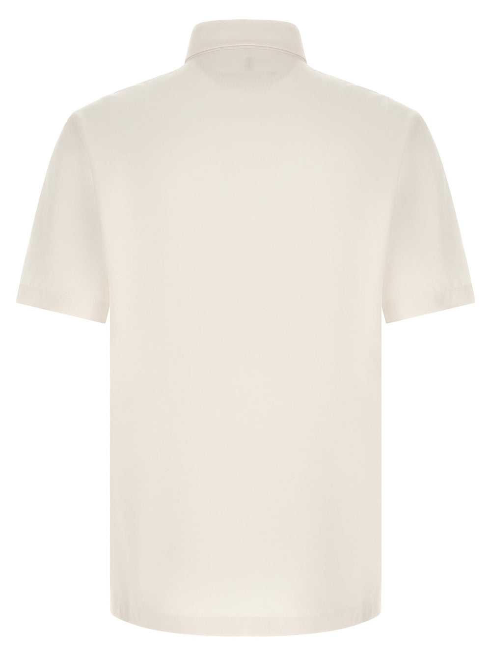 Brunello Cucinelli White Virgin Wool Polo Shirt