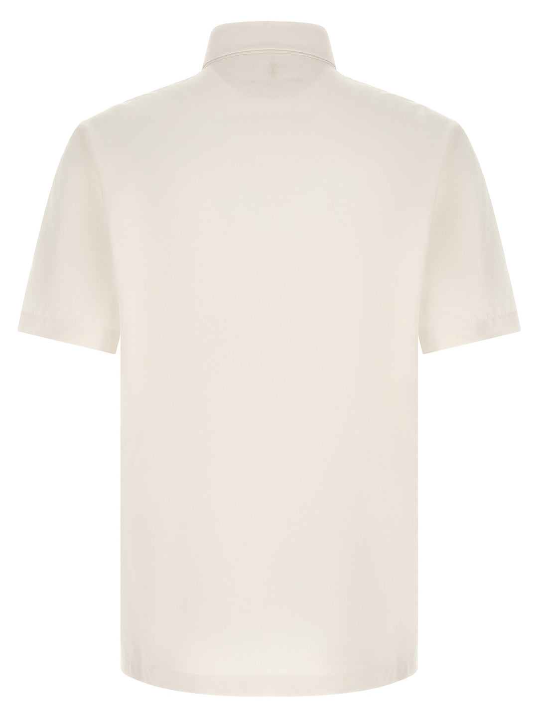 Brunello Cucinelli White Virgin Wool Polo Shirt