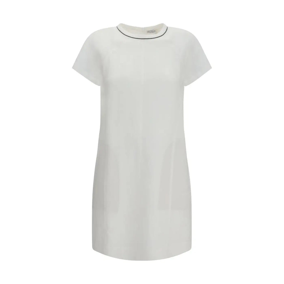 Brunello Cucinelli White Viscose Casual Dress