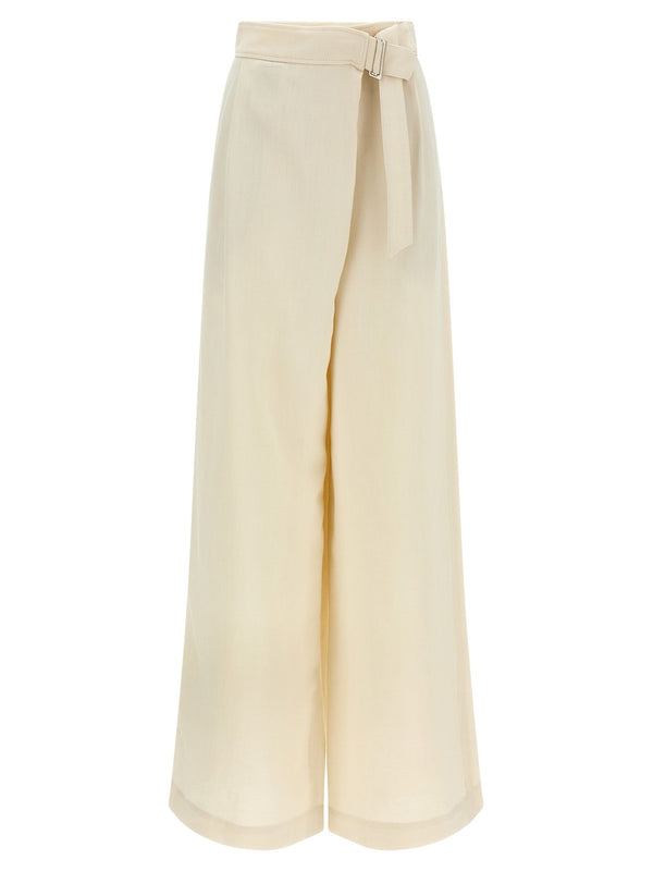 Brunello Cucinelli White Viscose Casual Pants