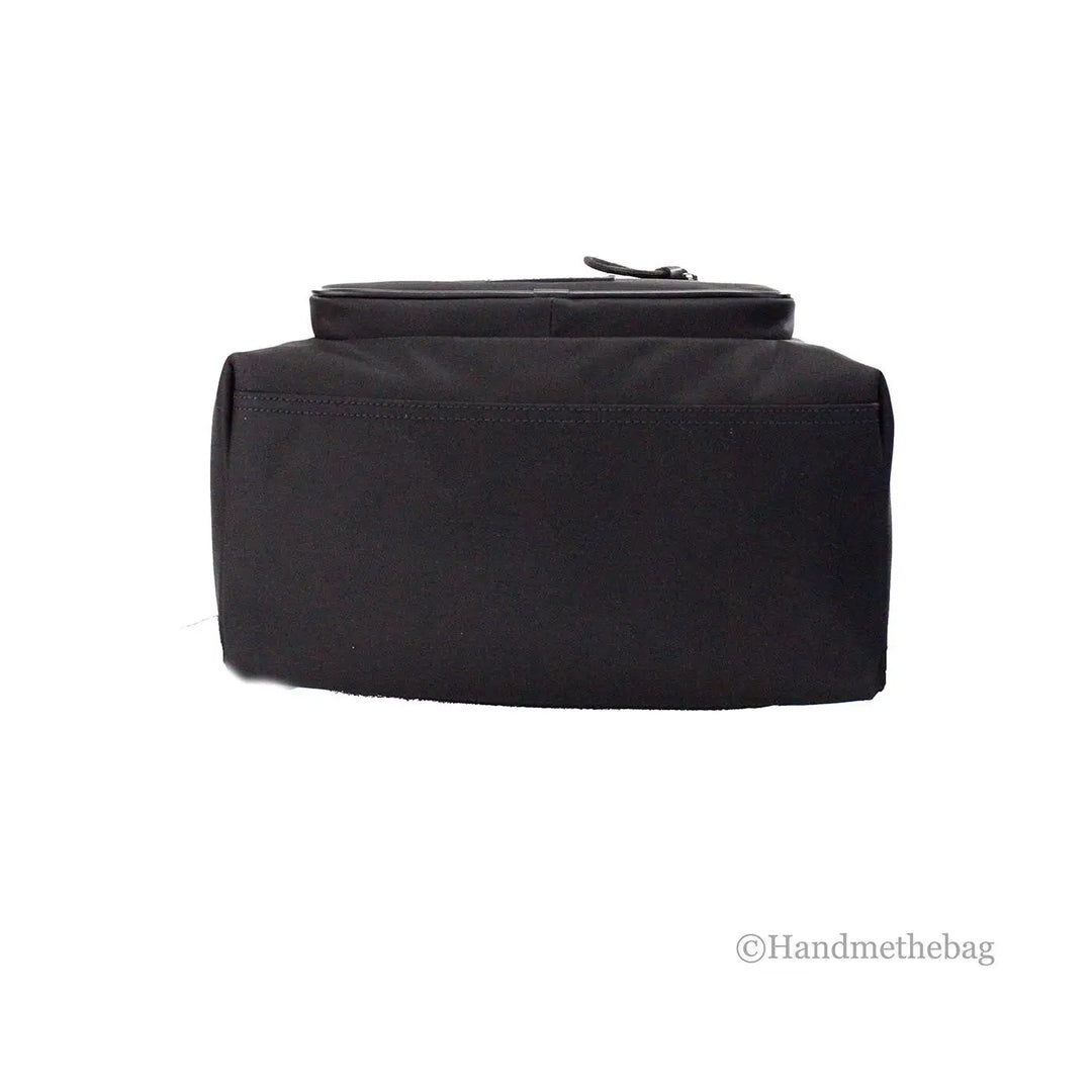 Burberry Abbeydale Branded Stamp Black Nylon Backpack Shoulder Bookbag