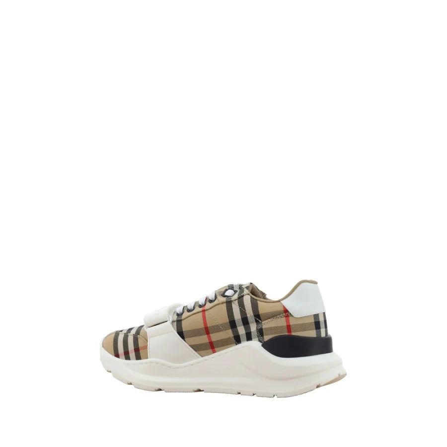 Burberry Beige Calf Leather Bos Taurus Athletic Sneakers