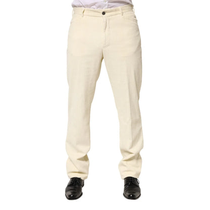 Burberry Beige Corduroy Cotton Trousers for Men