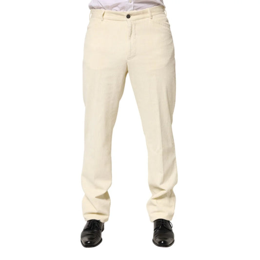 Burberry Beige Corduroy Cotton Trousers for Men