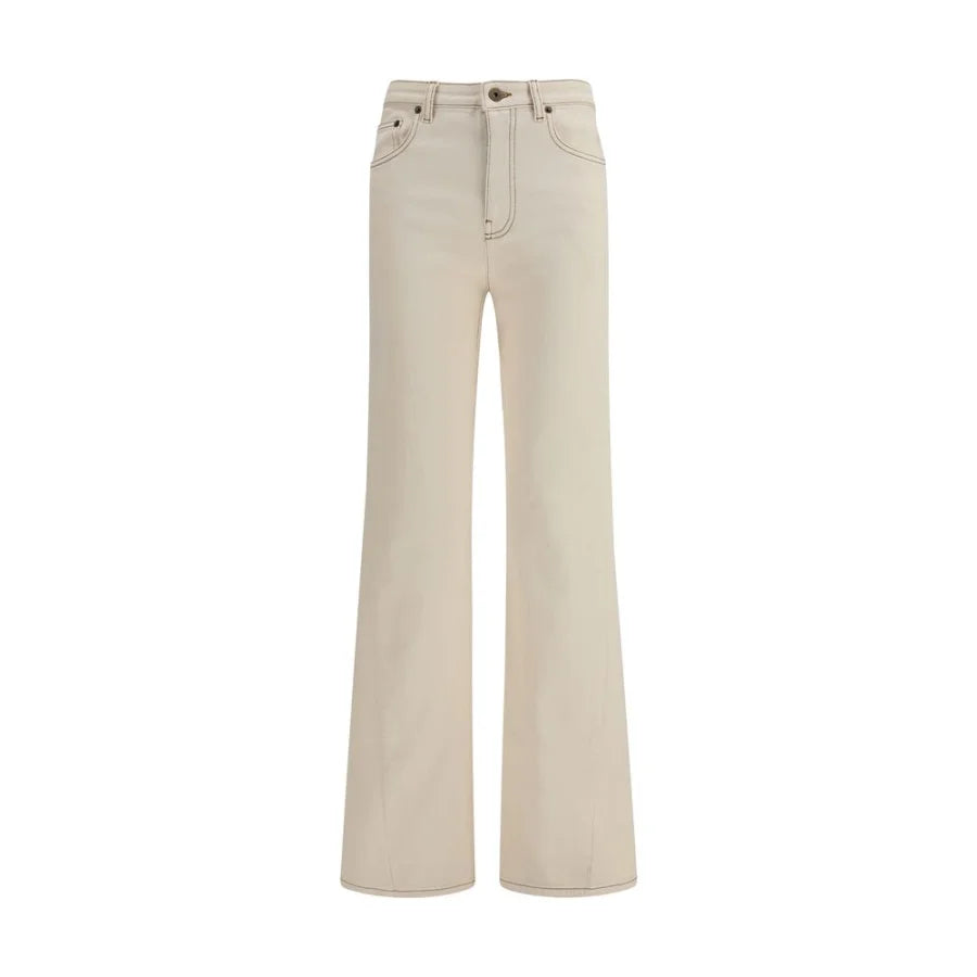 Burberry Beige Cotton Bootcut Jeans