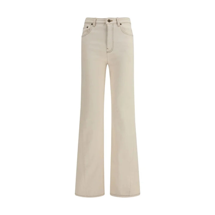 Burberry Beige Cotton Bootcut Jeans