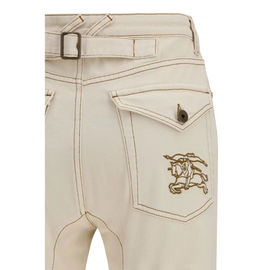 Burberry Beige Cotton Bootcut Jeans