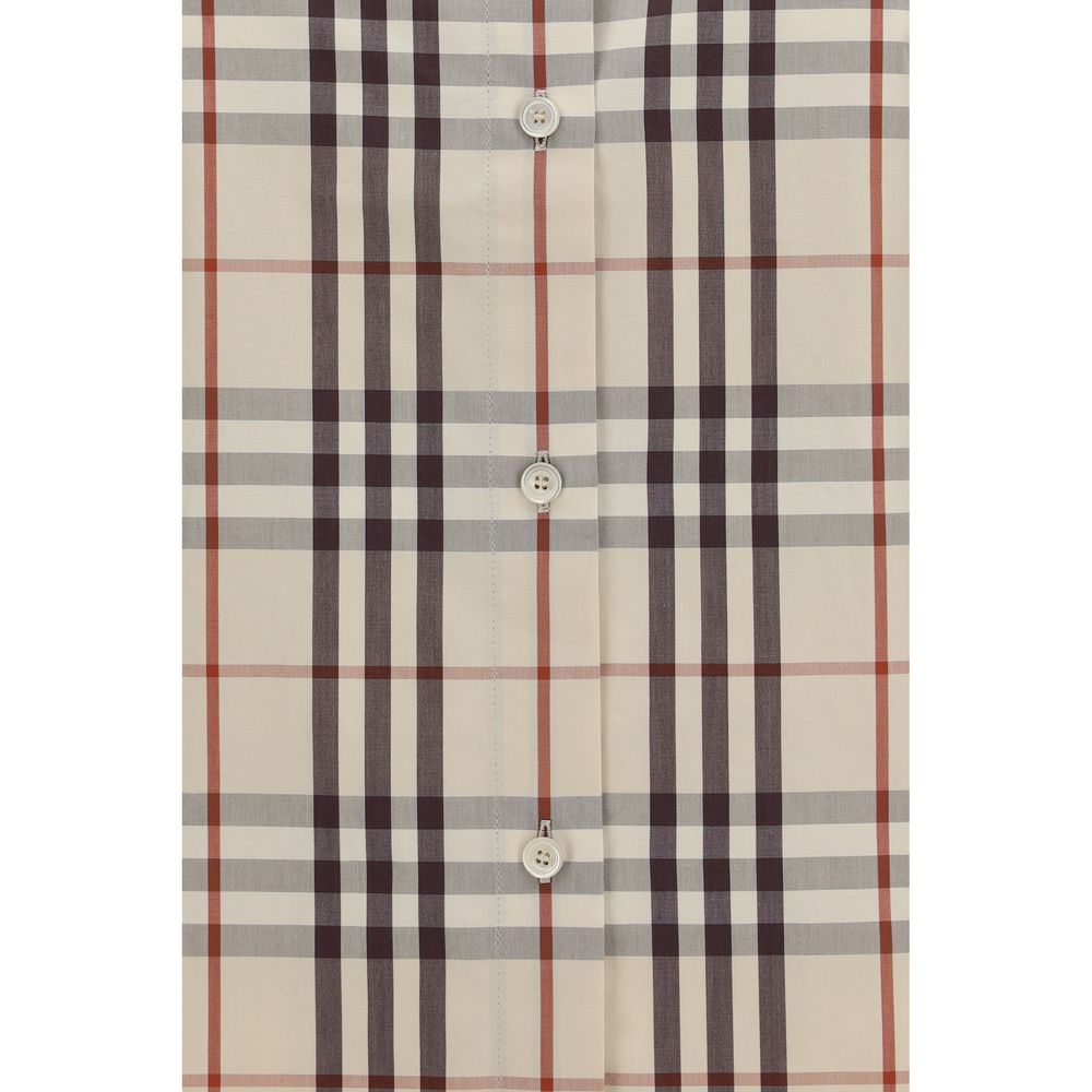 Burberry Shirts - Beige Cotton Pattern Shirt