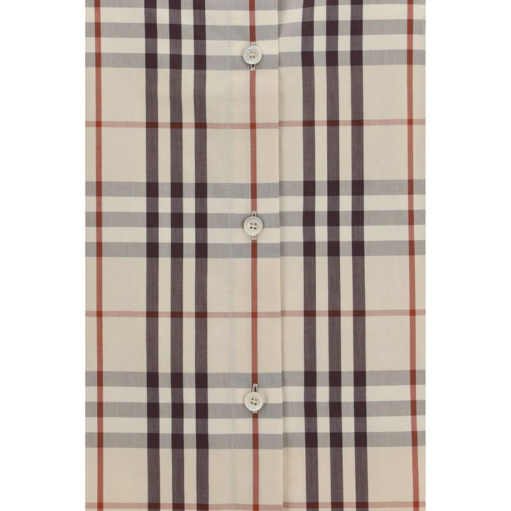 Burberry Shirts - Beige Cotton Pattern Shirt