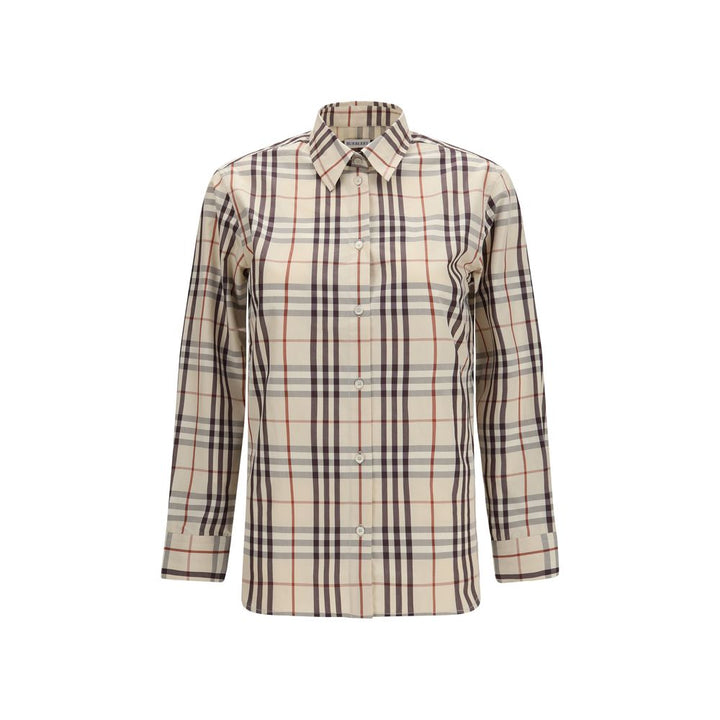 Burberry Shirts - Beige Cotton Pattern Shirt