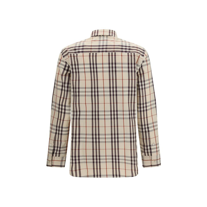 Burberry Shirts - Beige Cotton Pattern Shirt