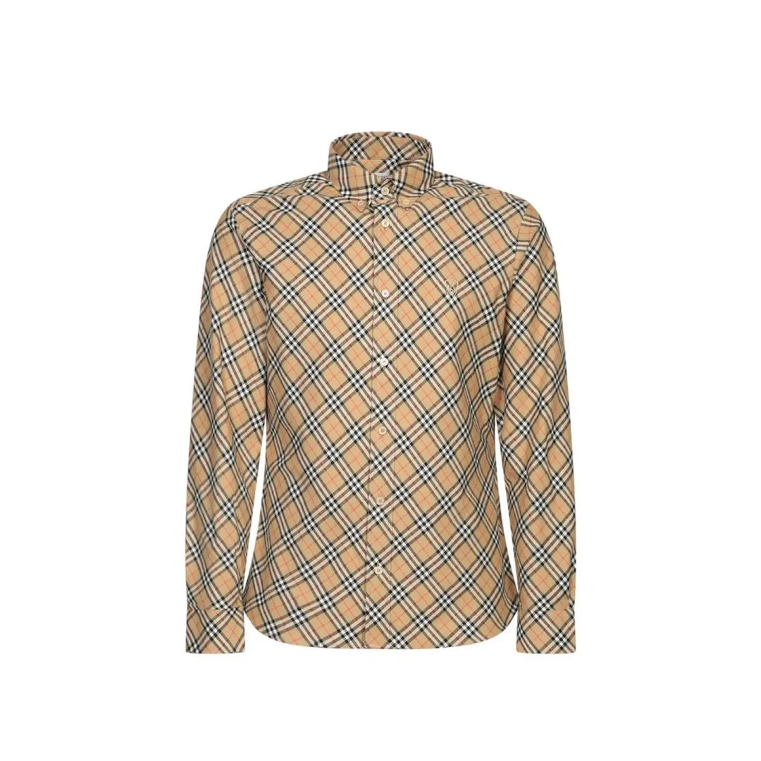 Burberry Beige Cotton Pattern Shirt