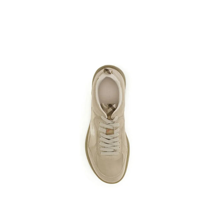 Burberry Beige Lamb Ovis Aries Athletic Sneakers