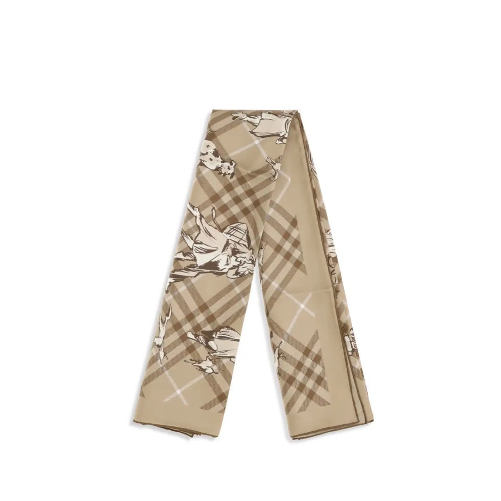 Burberry Beige Silk Scarf