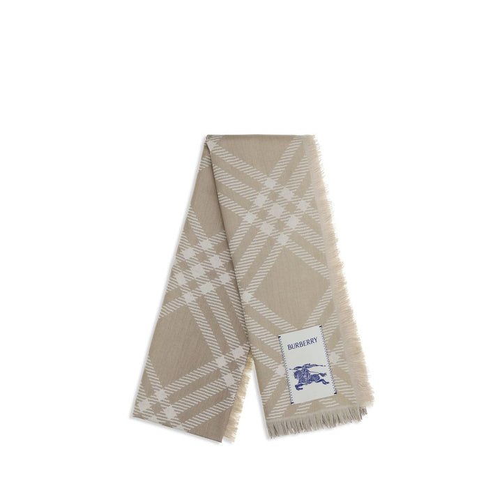 Burberry Beige Wool Oves Aries Scarf