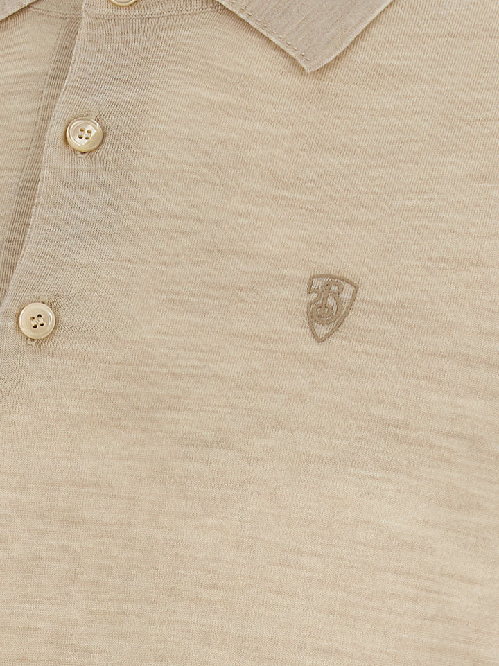 Burberry Beige Wool Polo Shirt