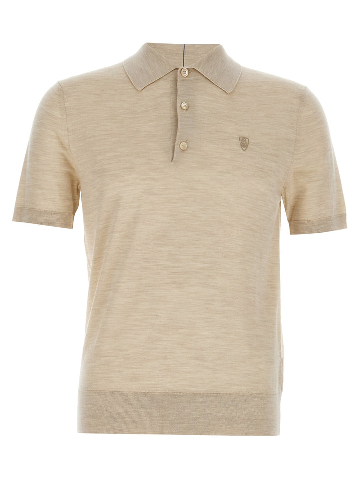 Burberry Beige Wool Polo Shirt