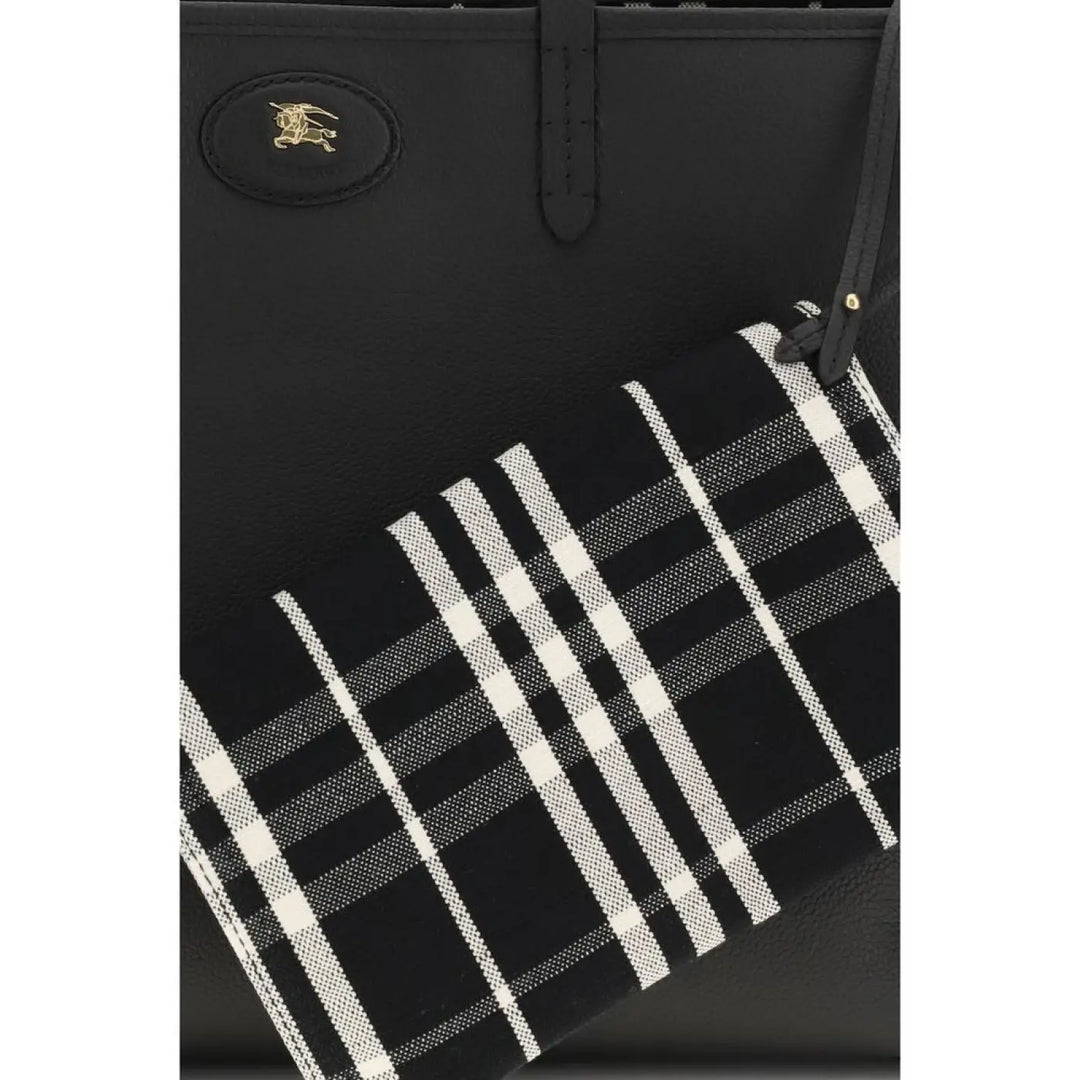Burberry Black Calf Leather Bos Taurus Shoulder Bag