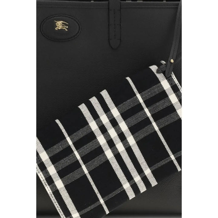 Burberry Black Calf Leather Bos Taurus Shoulder Bag