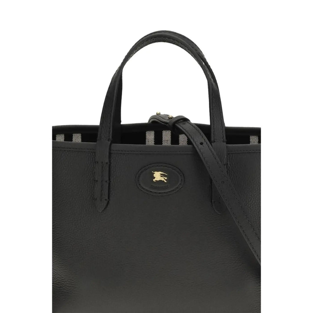 Burberry Black Calf Leather Bos Taurus Shoulder Bag