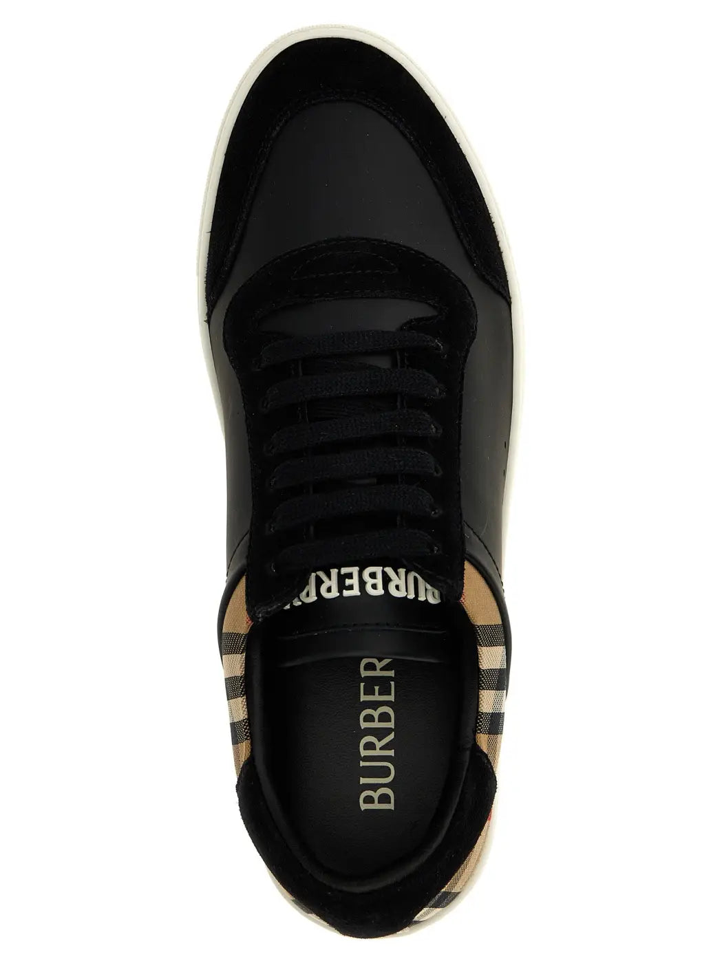Burberry Black Calfskin Low Top Sneakers