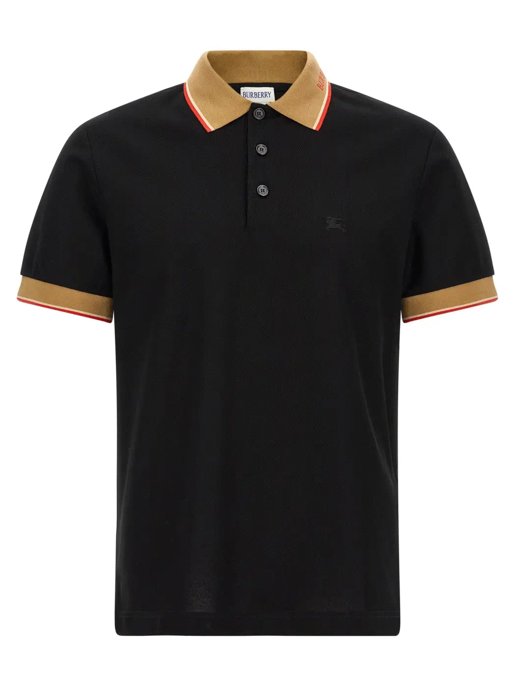 Burberry Black Cotton Polo Shirt